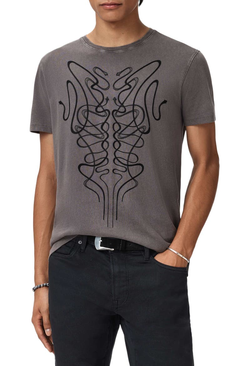 Onate Snake Organic Cotton Graphic T-Shirt, Main, color, COAL