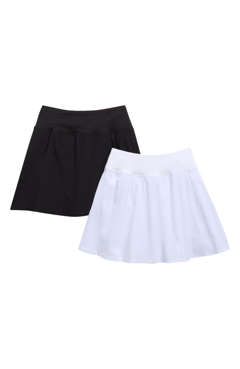 90 DEGREE BY REFLEX Kids' Lightstreme Tennis Skort, Main, color, Black/ White