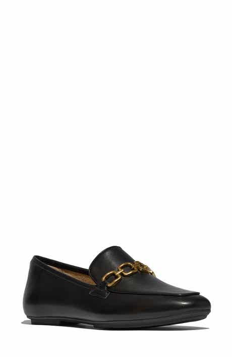 Delicato Square Chain Leather Loafer