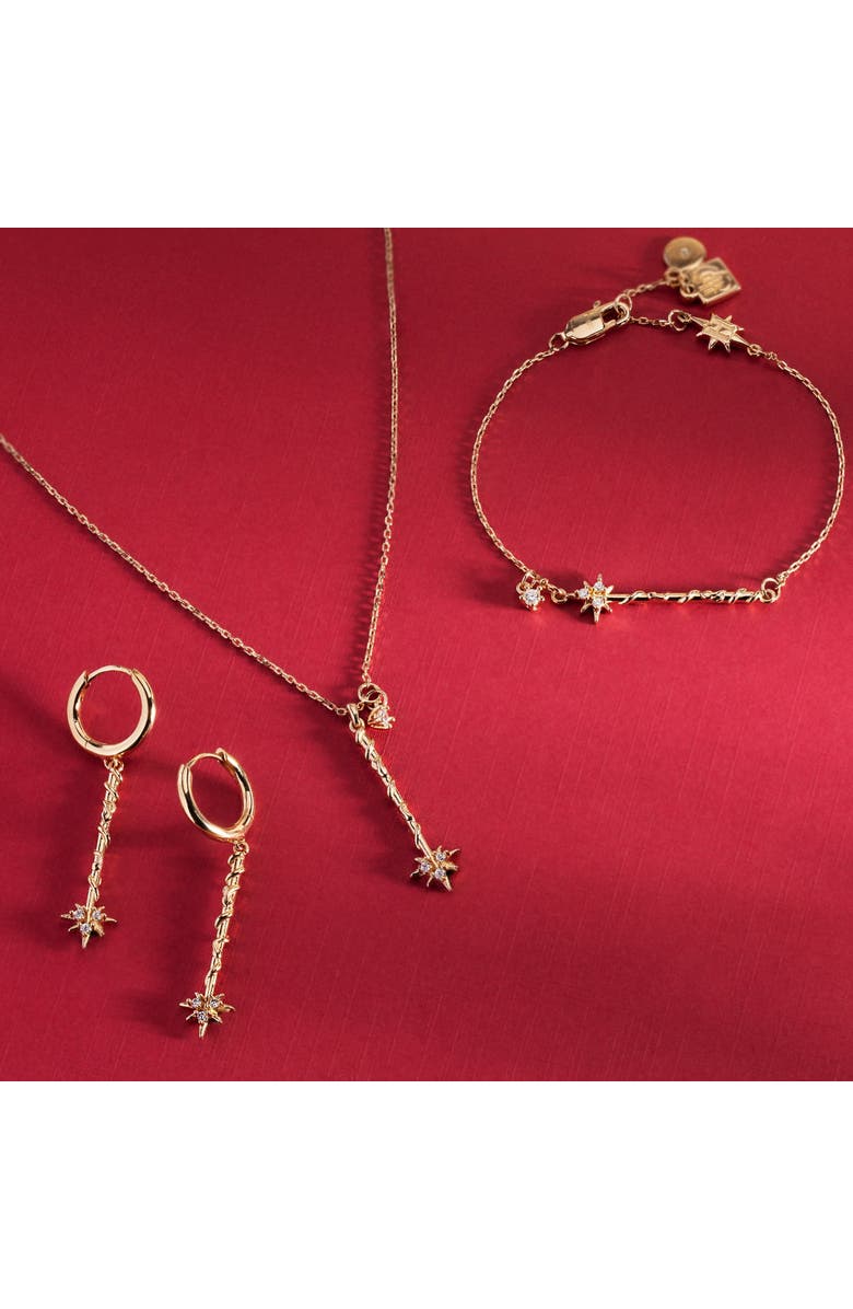 Alex and Ani Harry Potter<sup>™</sup> Hermione Wand Hoop Earringss, Alternate, color, Gold