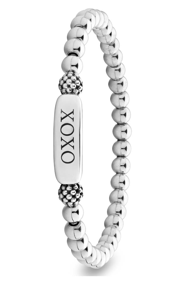 LAGOS Signature Caviar Stretch Bracelet, Alternate, color, Silver