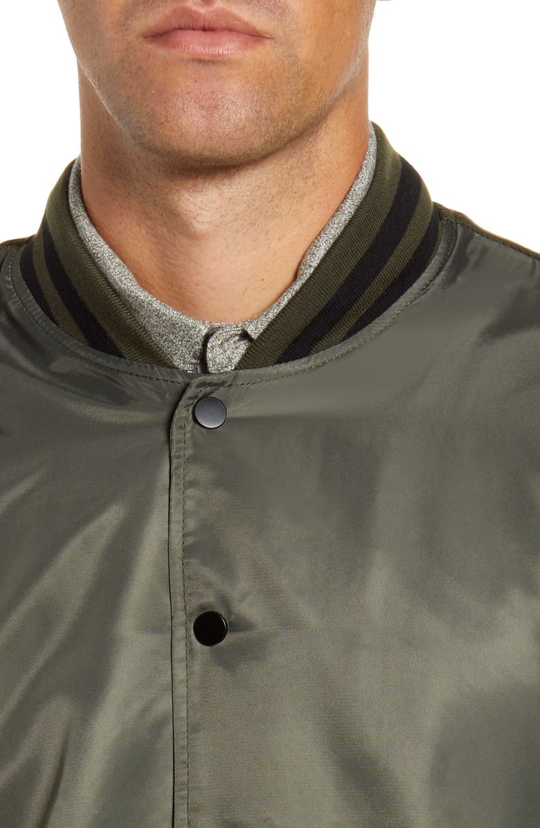 Mills Supply by Splendid Nylon Varsity Bomber Jacket, Alternate, color, 