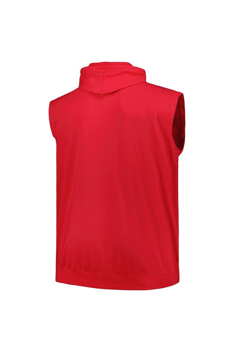 Men's Fanatics Branded Red Chicago Bulls Big & Tall Jersey Muscle Pullover Hoodie, Alternate, color, Red