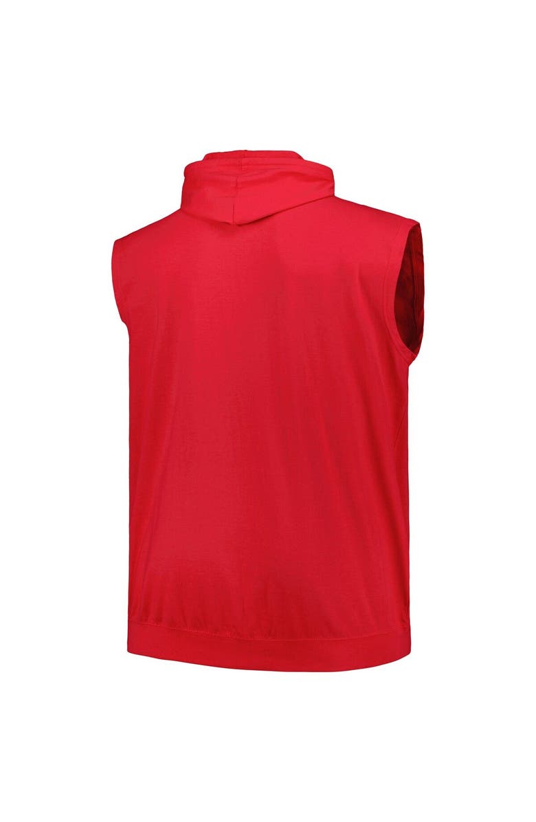 FANATICS Men's Fanatics Branded Red Chicago Bulls Big & Tall Jersey Muscle Pullover Hoodie, Alternate, color,