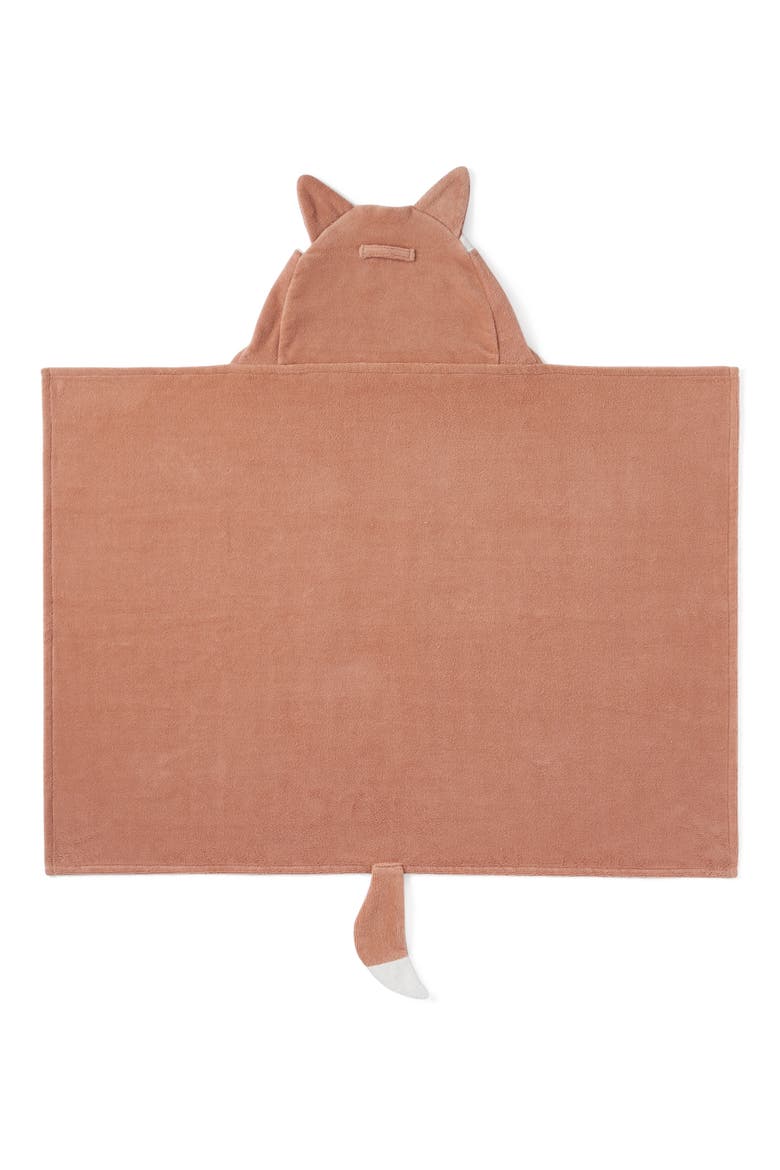 Terry Velour Hooded Fox Towel, Alternate, color, RUST