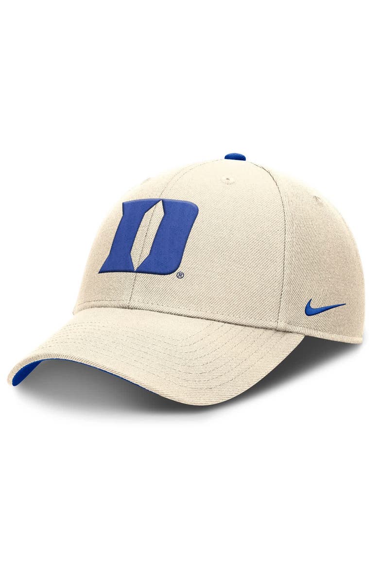 Nike Men's Nike Natural Duke Blue Devils Rise Primetime Performance Trucker Adjustable Hat, Main, color, Natural