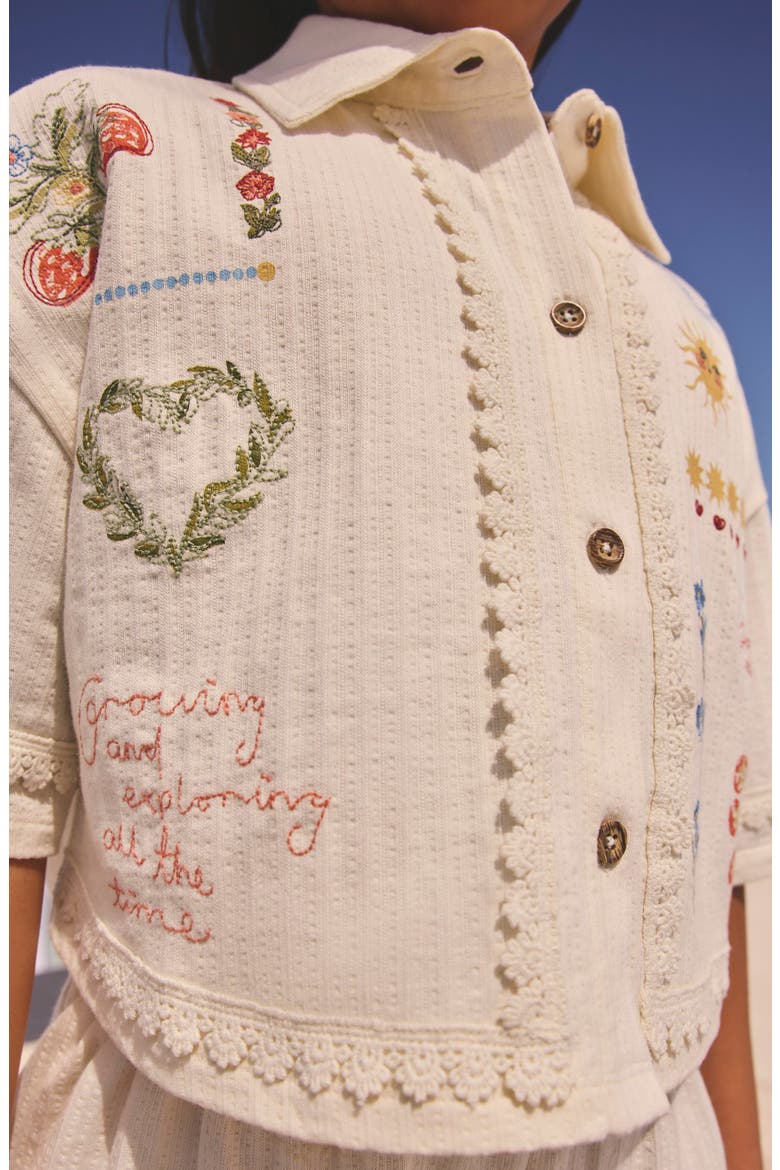 Kids' Embroidered Shirt & Shorts Set, Alternate, color, NEUTRAL