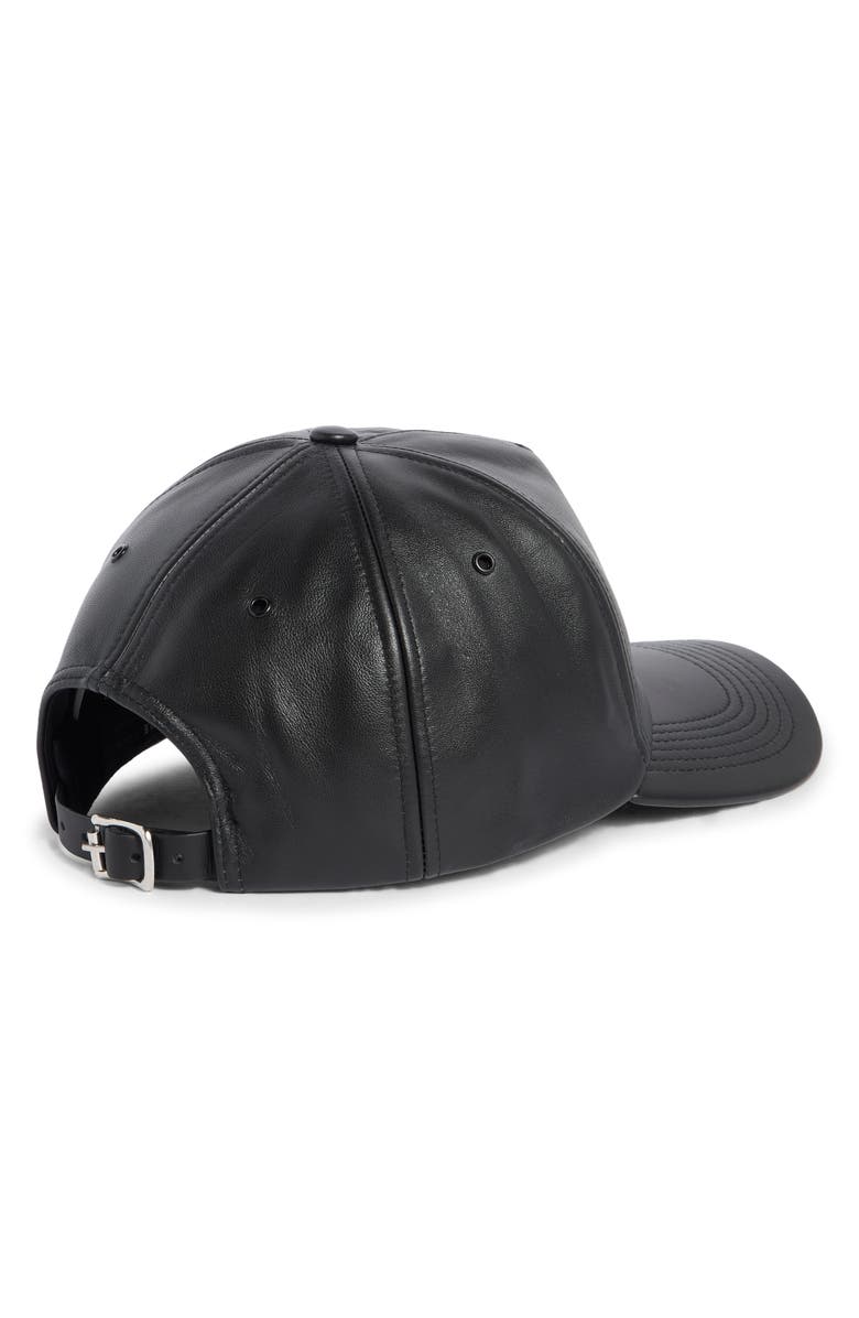 PURPLE BRAND Logo Embroidered Leather Baseball Cap, Alternate, color,