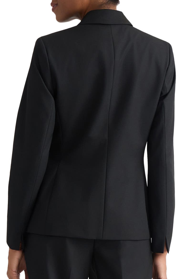 Washable One-Button Jacket, Alternate, color, BLACK