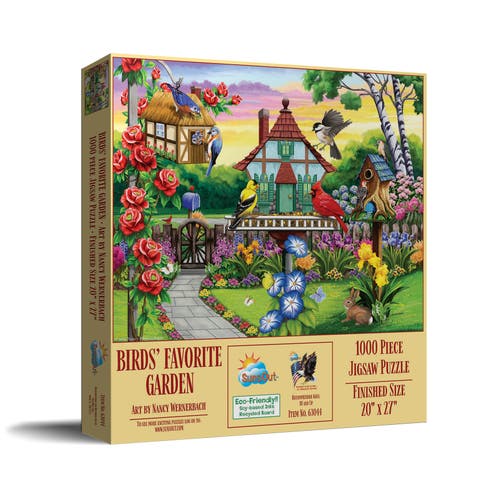 Birds' Favorite Garden 1000 piece Jigsaw Puzzle for Adults