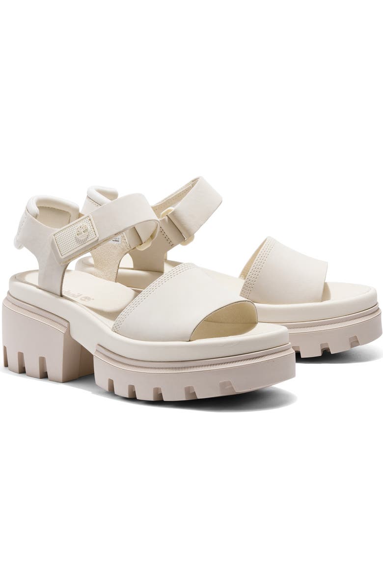 Timberland Everleigh Platform Sandal, Main, color, Natural Nubuck