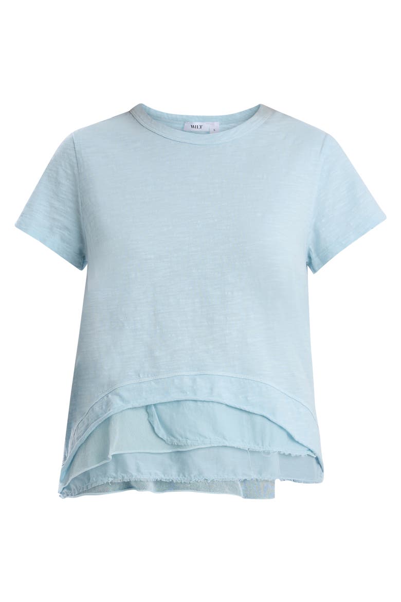 Boxy Short Sleeve Mixed Hem, Alternate, color, Corydalis Blue