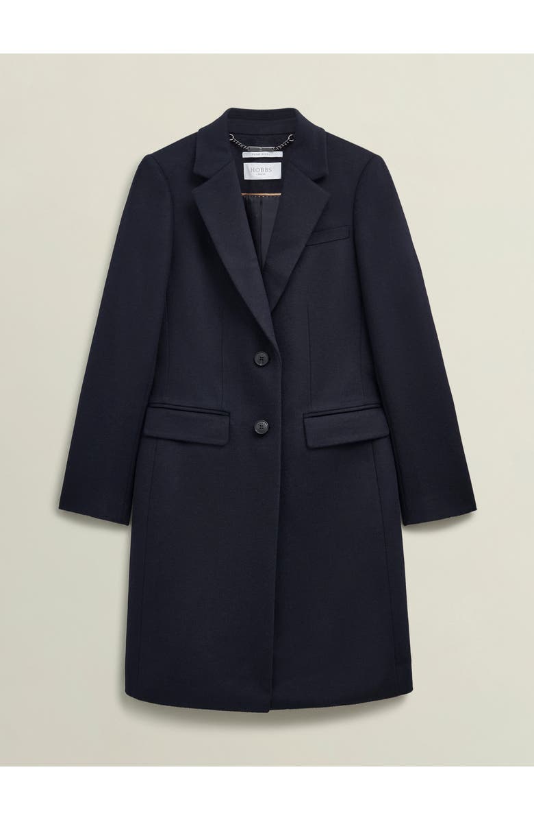 HOBBS LONDON Cavendish Wool Coat, Alternate, color, Navy