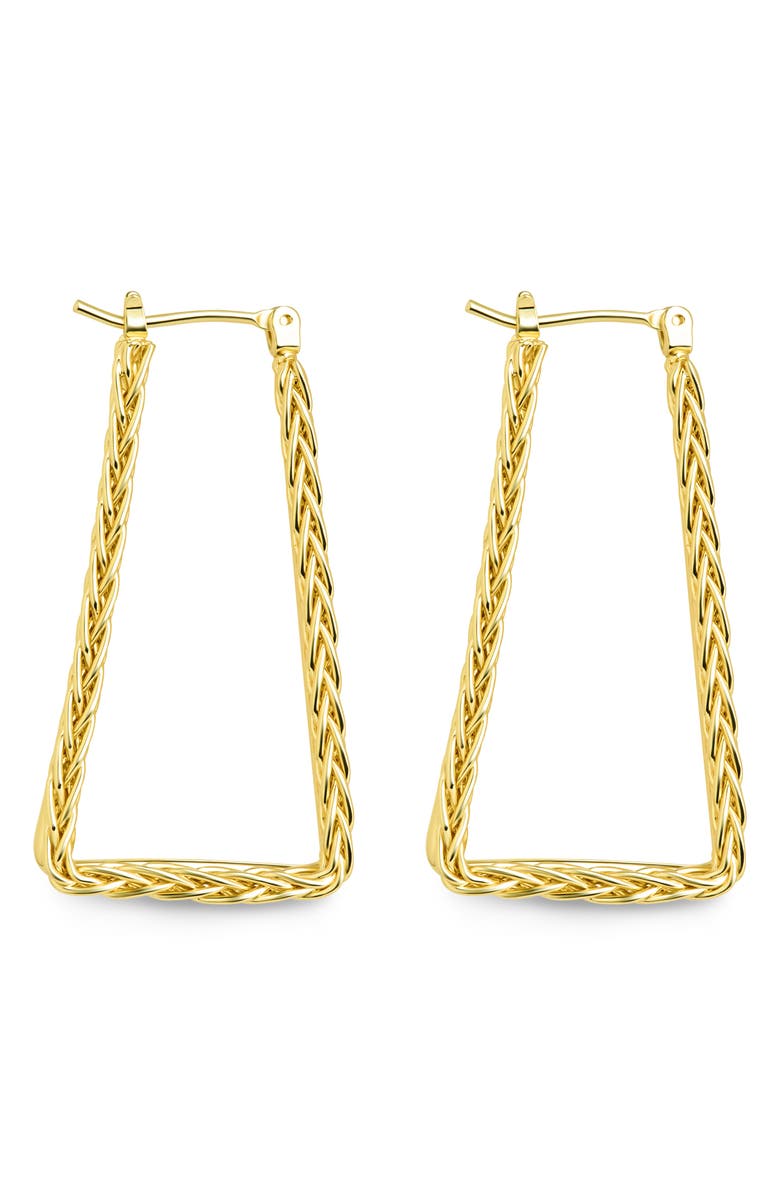 Sterling Forever Marilyn Braided Hoop Earrings, Alternate, color, Gold