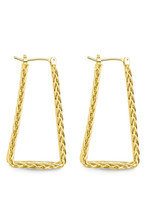 Sterling Forever Marilyn Braided Hoop Earrings In Gold
