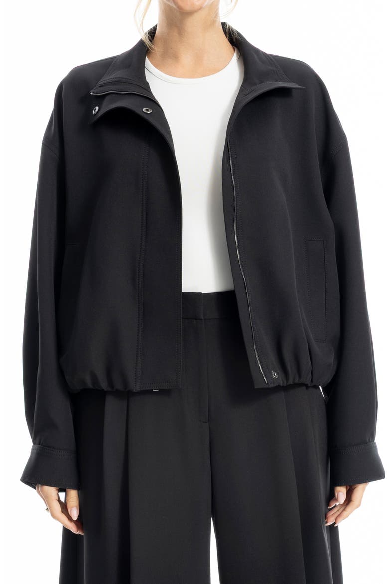 Bubble Hem Jacket, Alternate, color, BLACK
