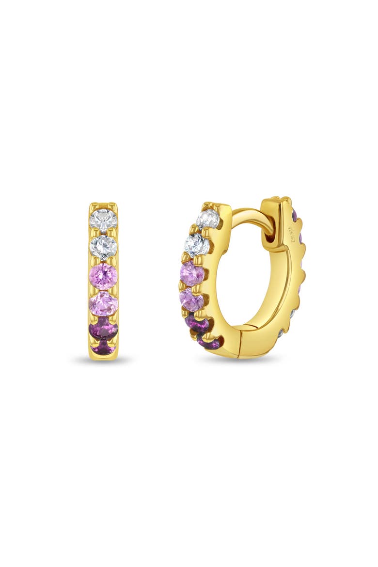Cascading CZ Girl Earrings, Main, color, Pink
