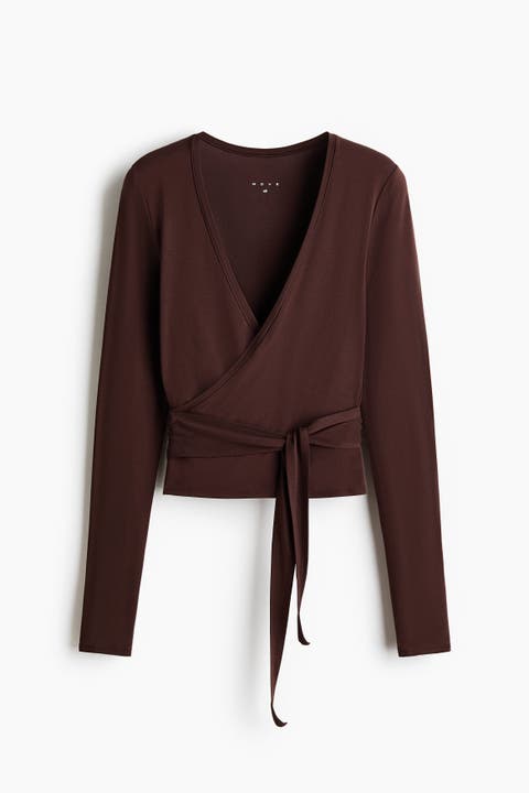 Sports Wrap Top In Modal