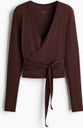 H&M Sports Wrap Top In Modal