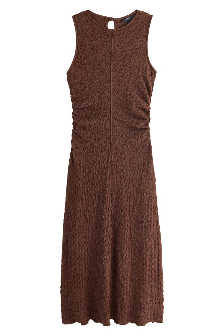 Crinkle Sleeveless Maxi Dress, Main, color, BROWN
