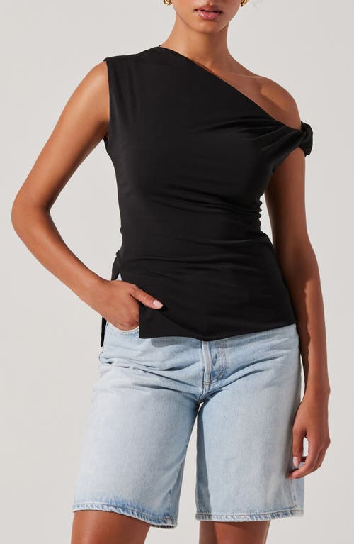 Astr The Label Aphra One-shoulder Top In Black