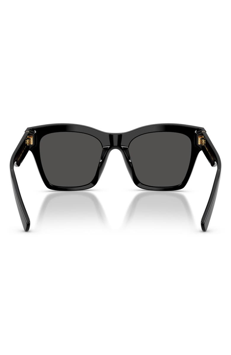 Dolce&Gabbana 53mm Square Sunglasses, Alternate, color, Black / Dark Grey