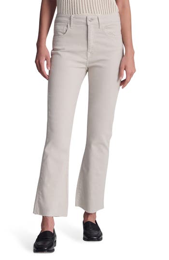 Mavi Jeans Anika High Waist Crop Flare Jeans In Neutral