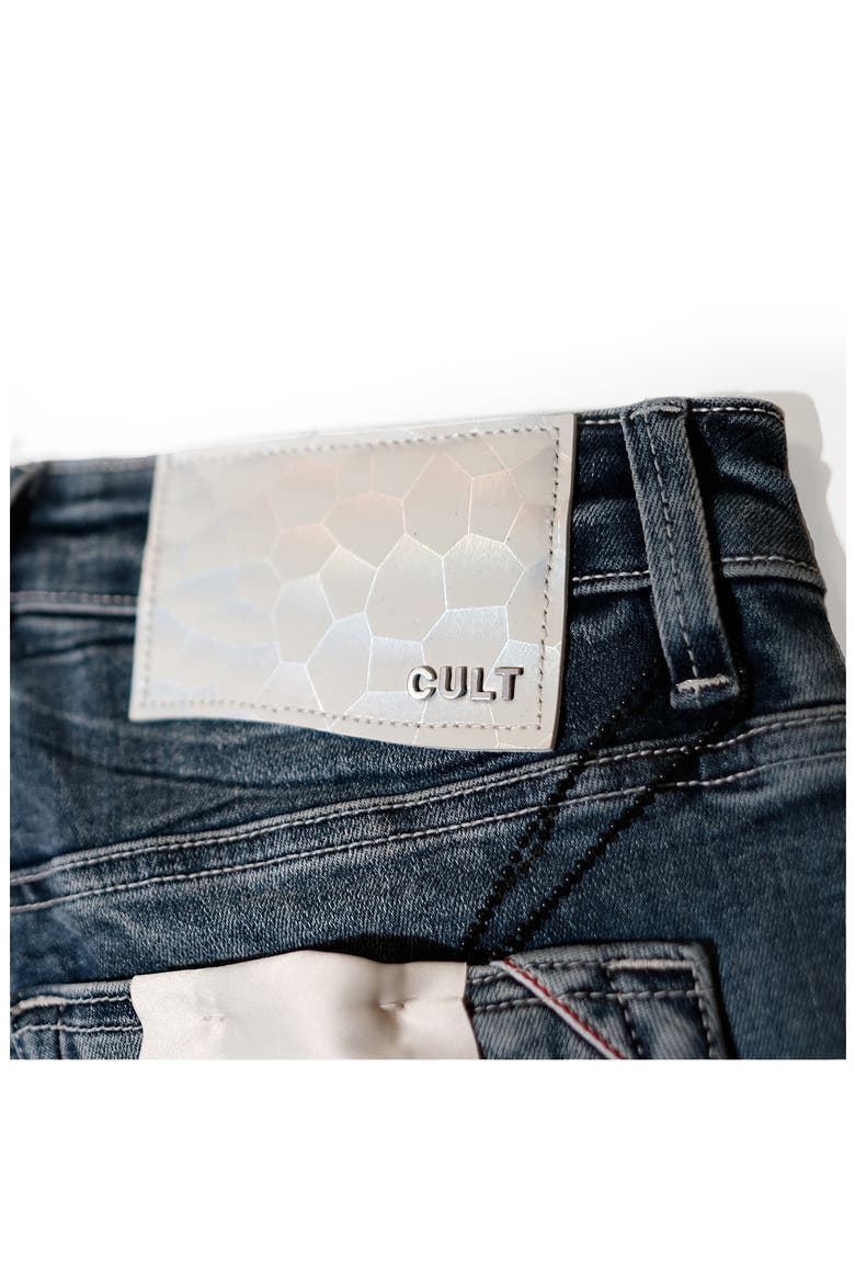 Rebel Distressed Straight Leg Jeans, Alternate, color, TIGER
