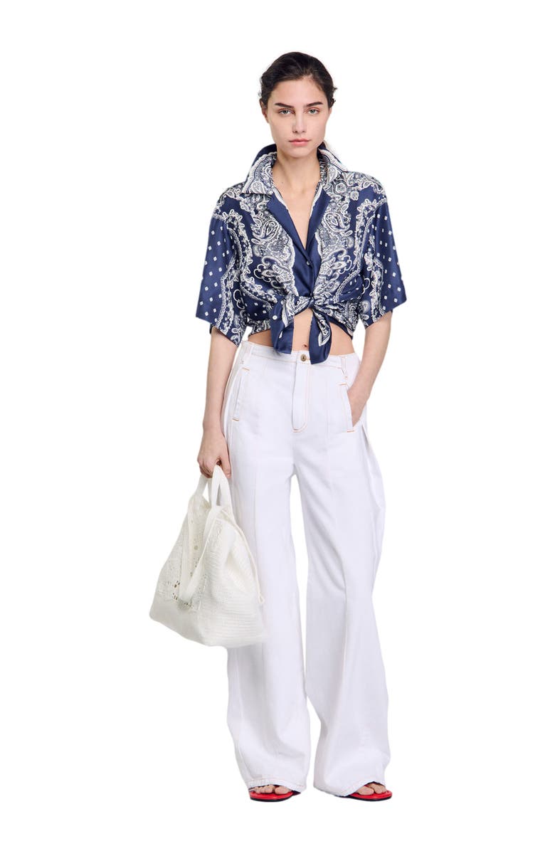 SANDRO Bandana print shirt, Main, color, 