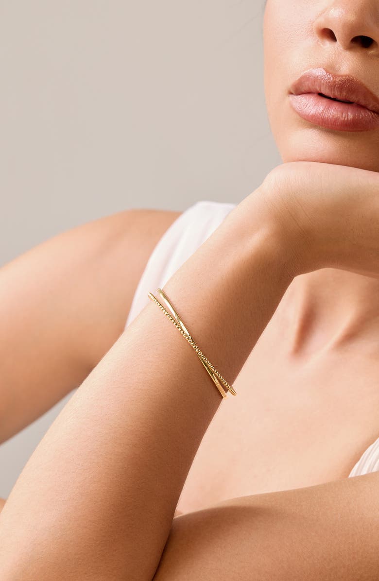 Bony Levy 14K Gold Crossover Bangle Bracelet, Alternate, color,
