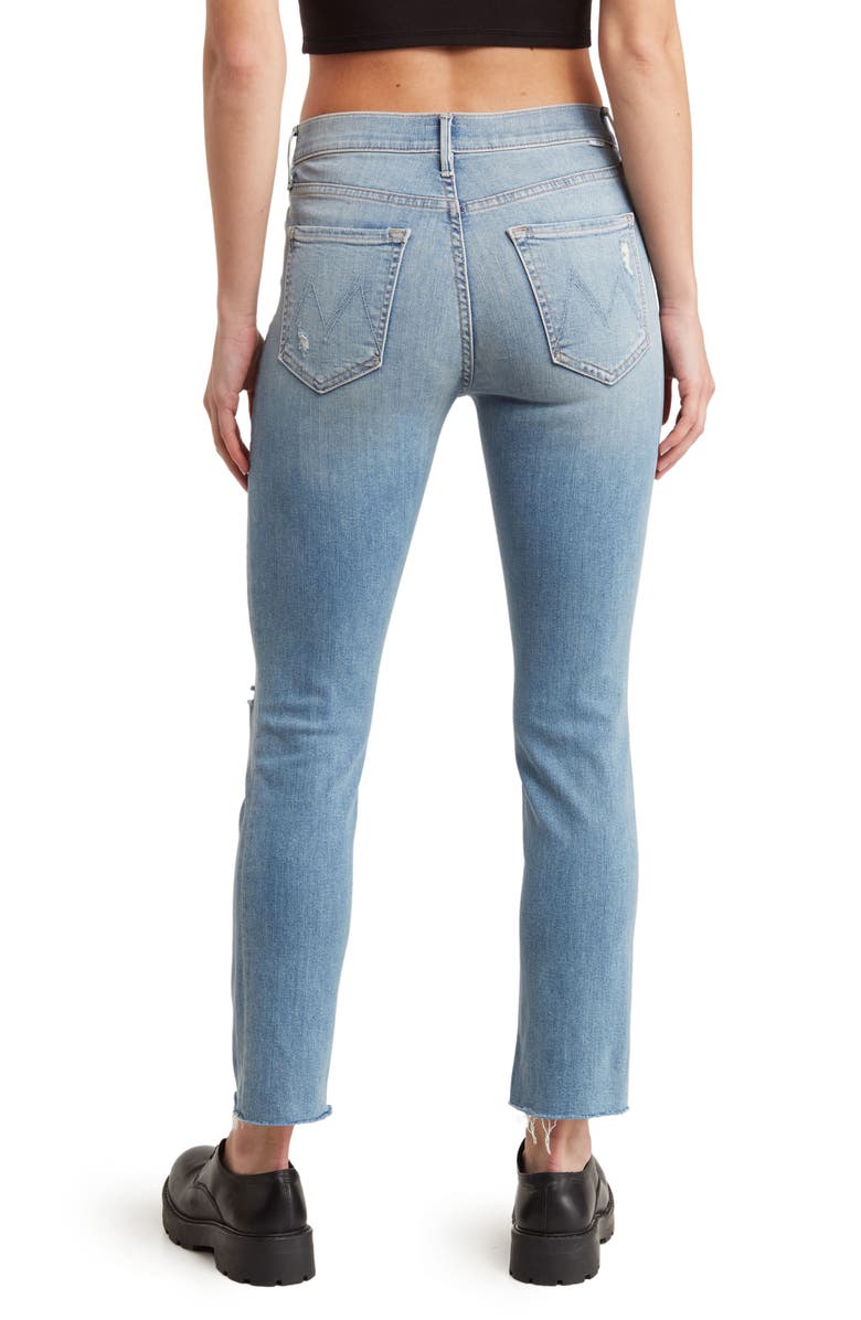 MOTHER The Dazzler Mid Rise Ankle Fray Jeans, Alternate, color,