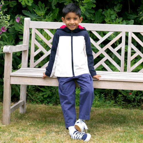 Rachel Riley Fleece Lined Hooded Jacket In Navy