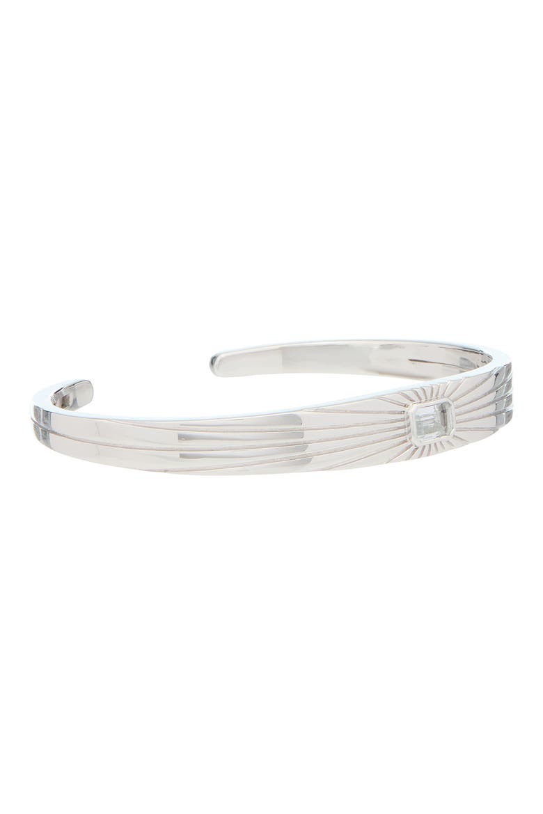 Ray of Light Sterling Silver & White Topaz Cuff Bracelet, Alternate, color, WHITE TOPAZ