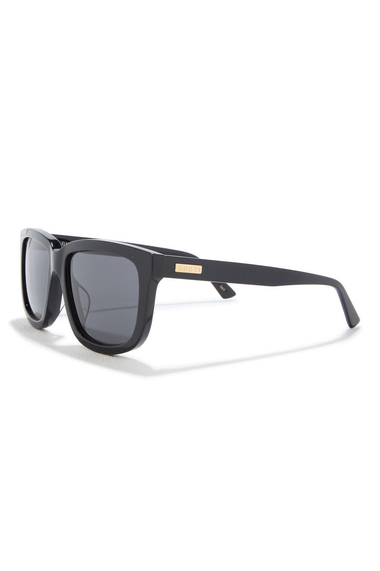 55mm Square Sunglasses, Alternate, color, BLACK BLACK GREY