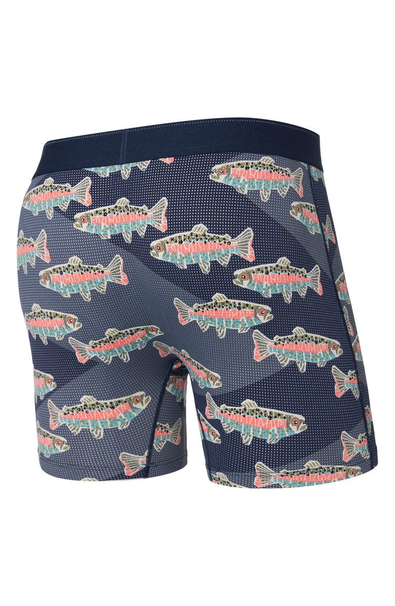 SAXX Quest Quick Dry Mesh Boxer Briefs, Alternate, color, Mosaic Trout-Maritime