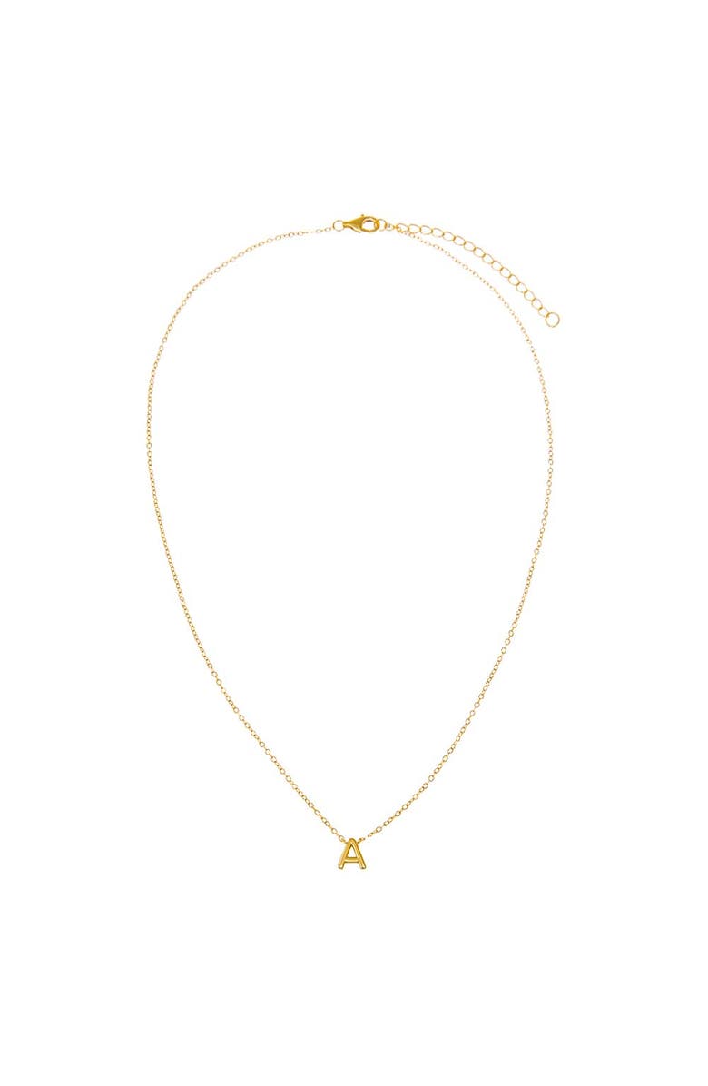 BY ADINA EDEN Solid Thin Bubble Initial Pendant Necklace, Alternate, color, Gold - A