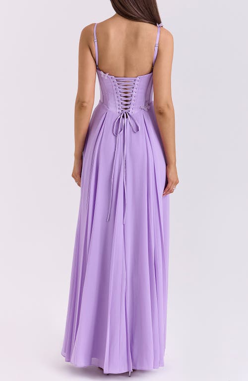 HOUSE OF CB HOUSE OF CB PASCHA BUTTERFLY APPLIQUÉ CORSET MAXI DRESS 