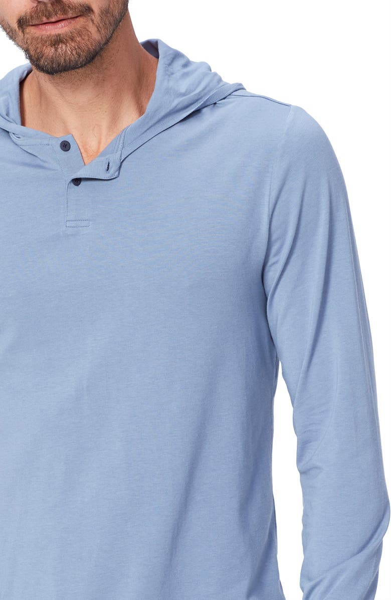 PAIGE Logan Slub Henley Hoodie, Alternate, color, 