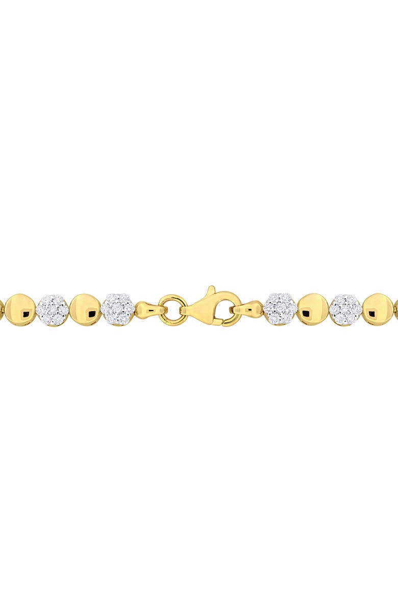 Julianna B. Diamond Circle Flower Tennis Bracelet 10k, Alternate, color, 10K Yellow Gold