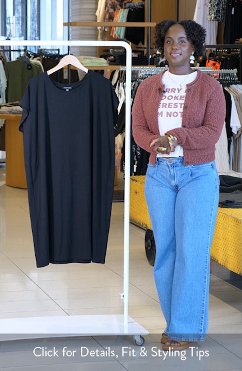 Boxy Crewneck Jersey Dress, sales video thumbnail