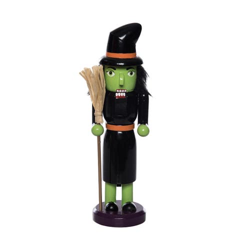 Witch Nutcracker Wooden Figurine