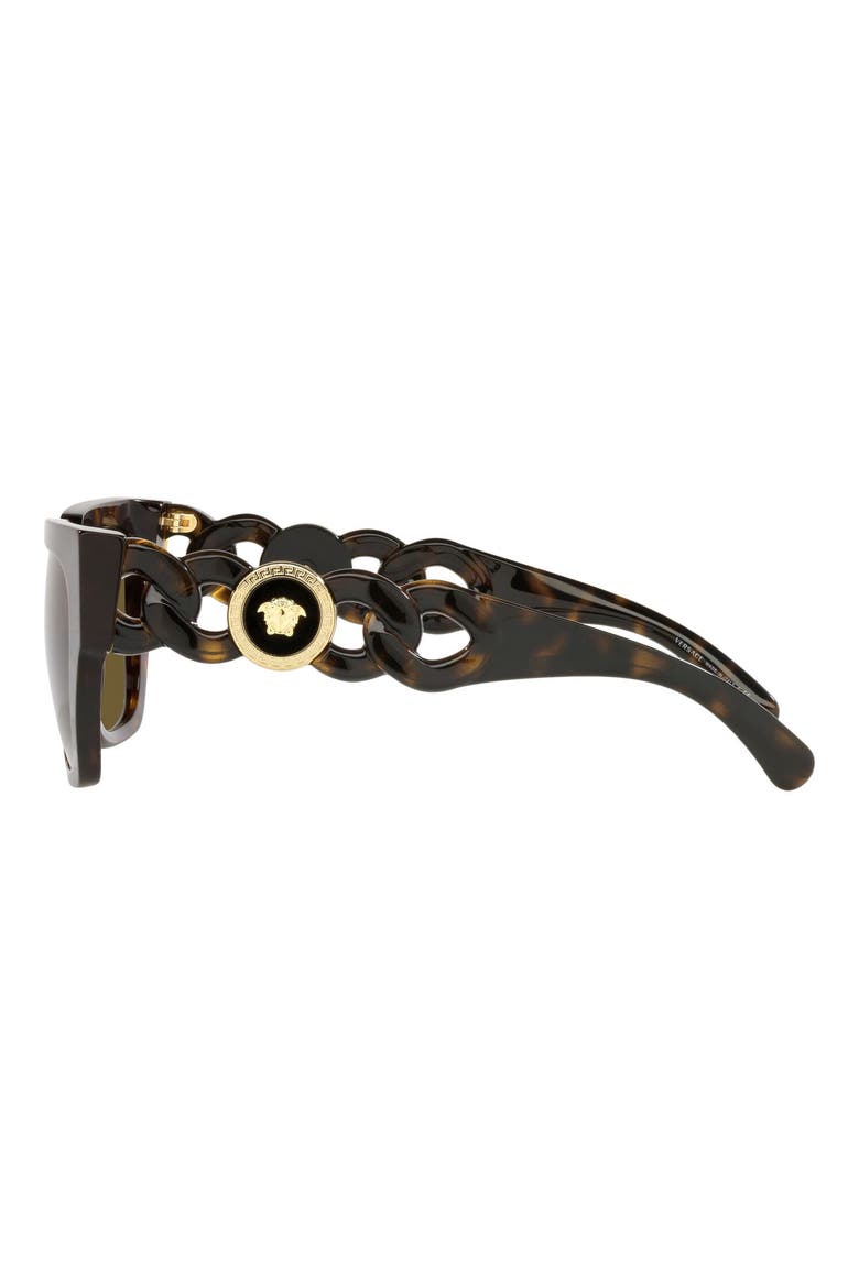 53mm Square Sunglasses, Alternate, color, DARK HAVANA / DARK BROWN