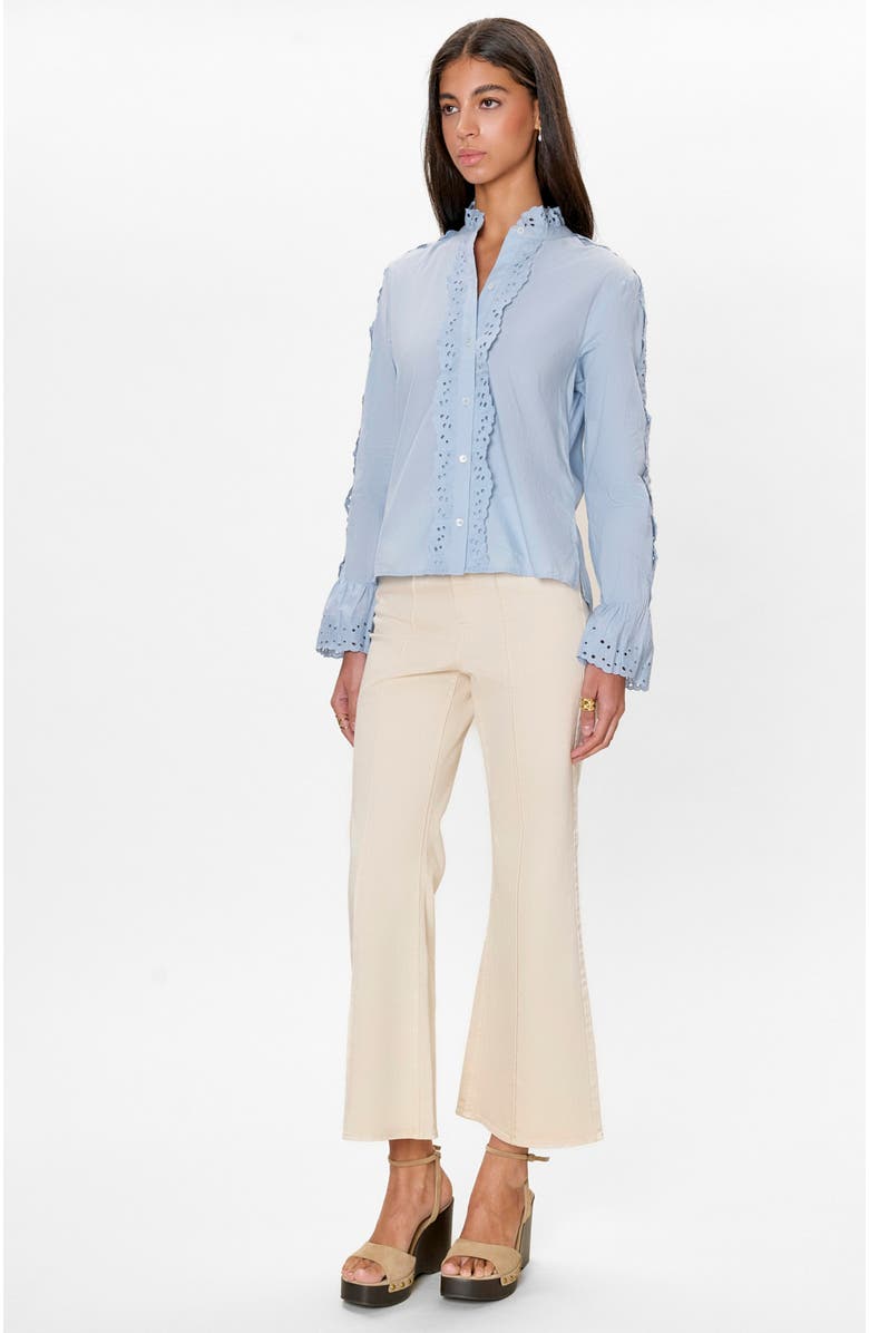 Rebecca Taylor Lorelai Embroidered Shirt, Alternate, color, Chambray