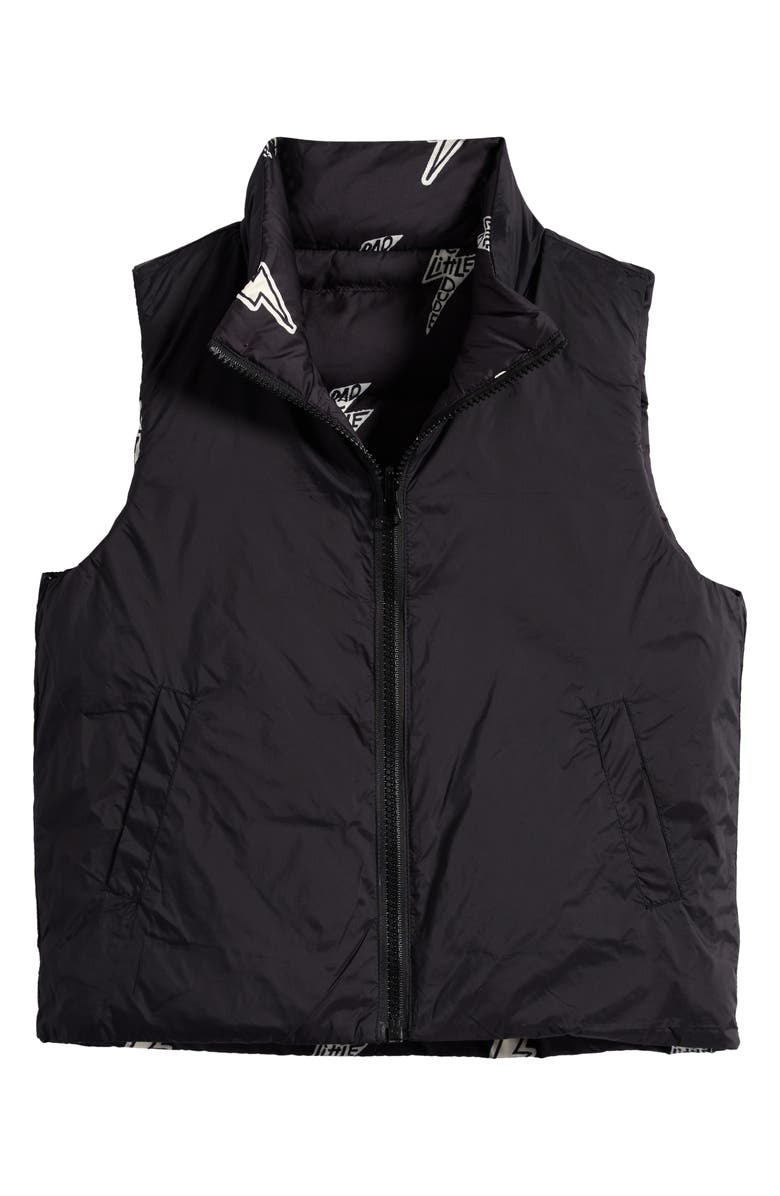 CALONIE Kids' Casey Reversible Down Puffer Vest, Alternate, color, Black
