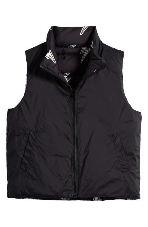 Calonie Kids' Casey Reversible Down Puffer Vest In Black