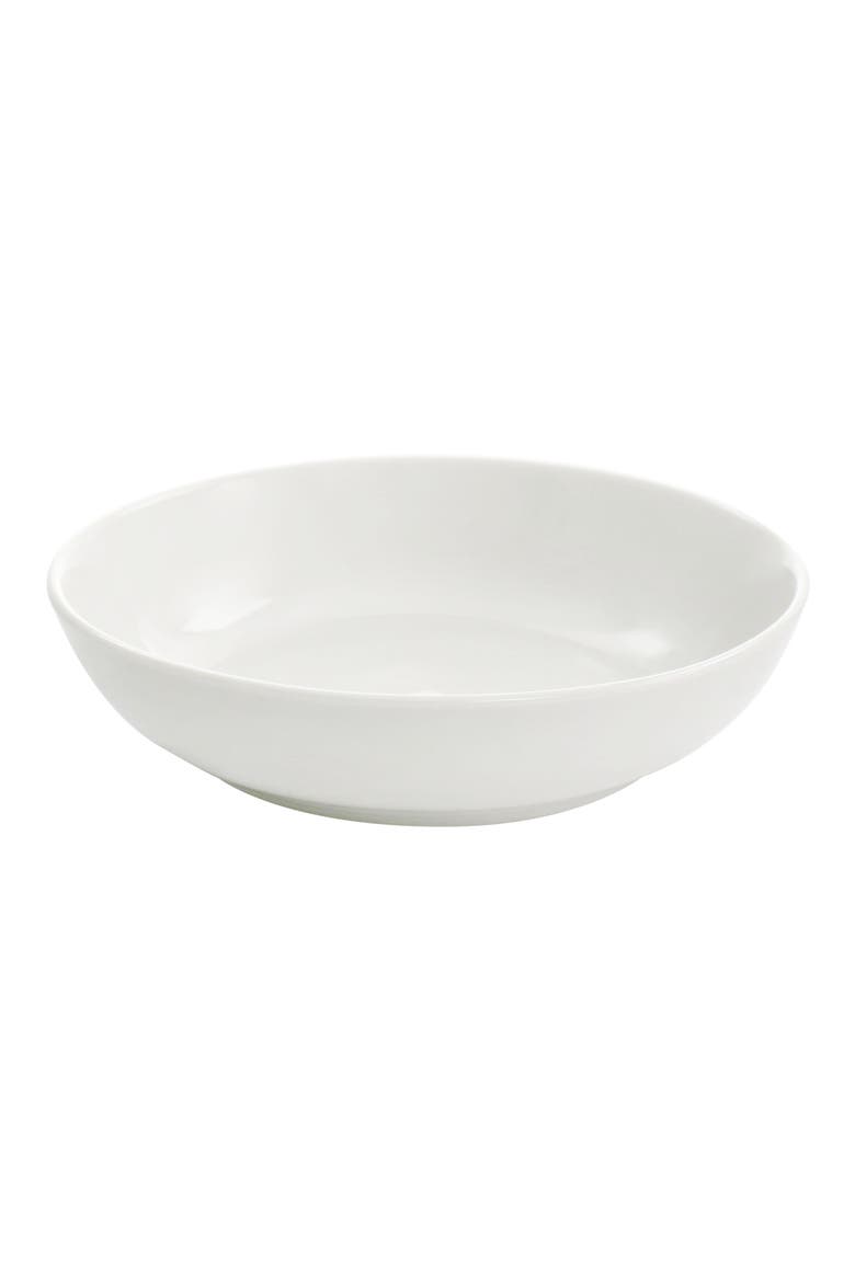 Camellia 16 Piece Porcelain Double Bowl Dinnerware Set, Alternate, color, White
