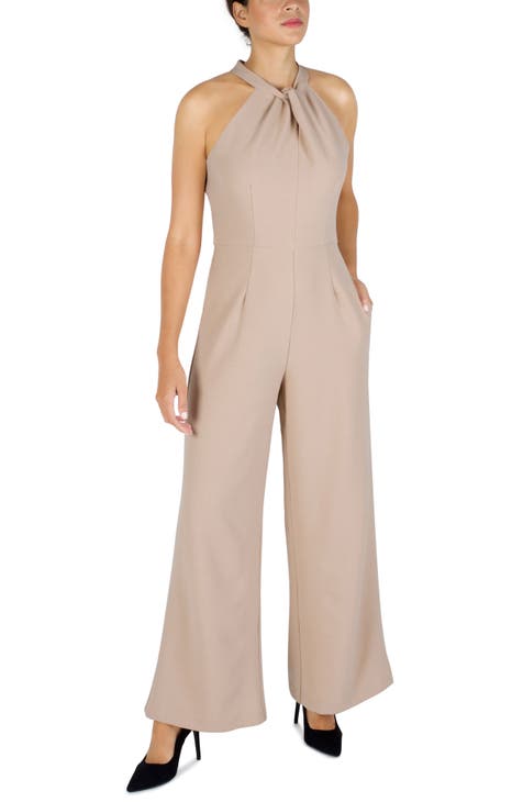 Halter Neck Wide Leg Jumpsuit