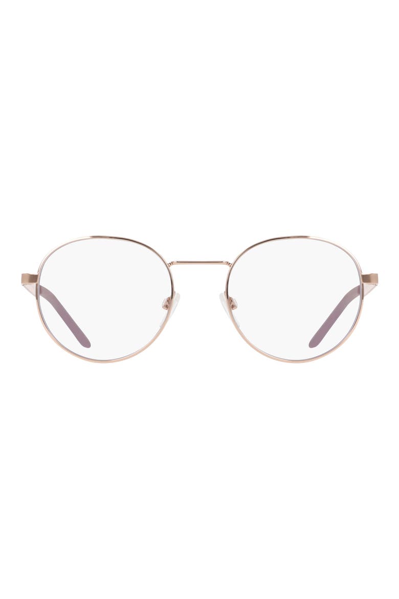 Traveler Drift 51mm Round Blue Light Blocking Reading Glasses, Main, color, ROSE GOLD / BLUE LIGHT