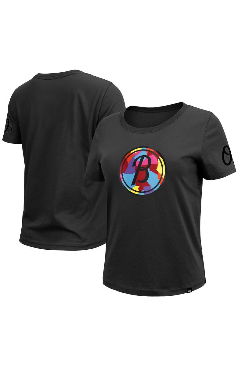 New Era Women's New Era  Black Baltimore Orioles 2023 City Connect Cap Logo T-Shirt, Main, color, Black