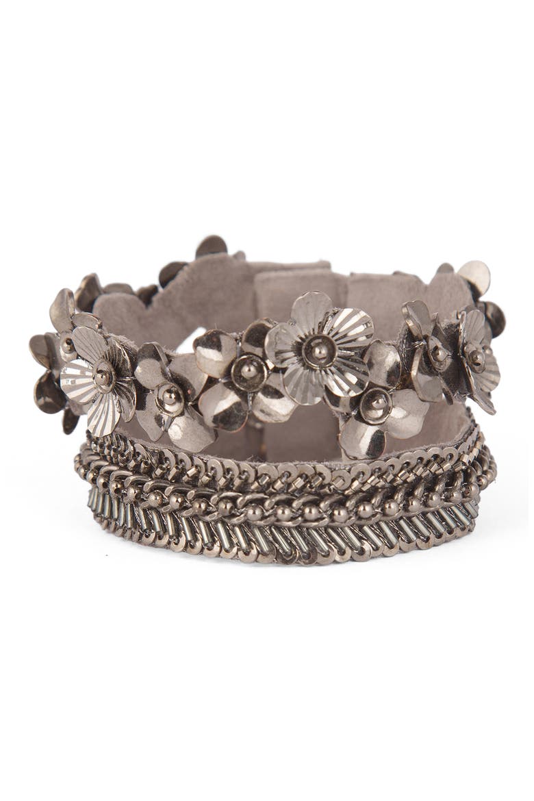 Rika Multistrand Bracelet, Main, color, GUNMETAL